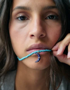 Natura Selection Collar Charm Luna 149977-BLUE Online