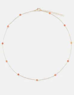 Natura Selection Collar Dorado Piedra Color Hot