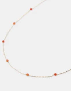 Natura Selection Collar Dorado Piedra Color Hot