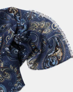 Natura Selection Fular Paisley Grande 147878-BLUE