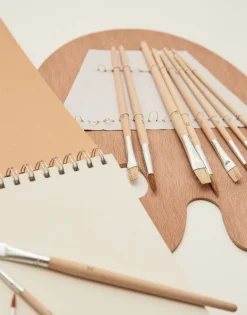 Natura Selection Paleta Con 12 Pinceles 130778-WOOD New