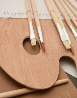 Natura Selection Paleta Con 12 Pinceles 130778-WOOD New