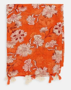 Natura Selection Pañuelo Print Flor 150509-ORANGE Discount
