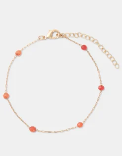 Natura Selection Pulsera Dorada Piedra Color Outlet