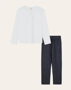 Natura Selection Set Pijama Rayas Hombre 145106-GREY Hot