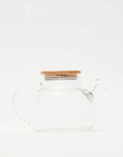 Natura Selection Tetera Cristal Tapa Bambú 144294-TRANSP Clearance